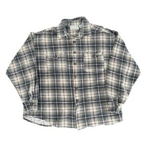 Vintage American Eagle Outfitters Men Plaid Flannel Rodeo Shirt Button Medium